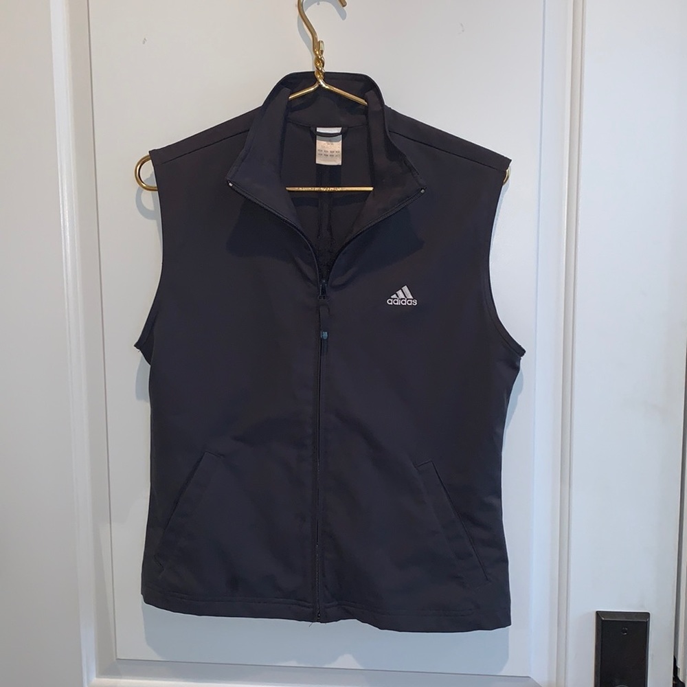 Vintage Adidas zippered vest, size medium
